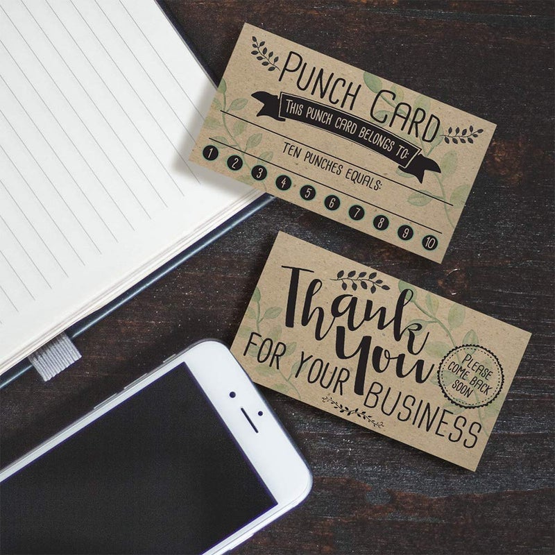 Lone Star Art Punch Cards for Loyalty Rewards â€“ Set of 50 Kraft Vouchers for Small Business, Coffee Shop, Salon, Retail â€“ Blank Gift Reward Stationery for Customer Incentives and Return Promotions (50) - Image 5